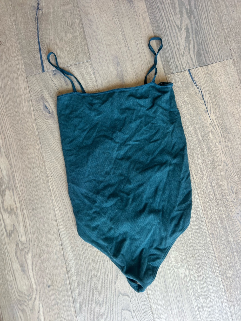 Blue/green One-Piece Bodysuit with Thin Straps